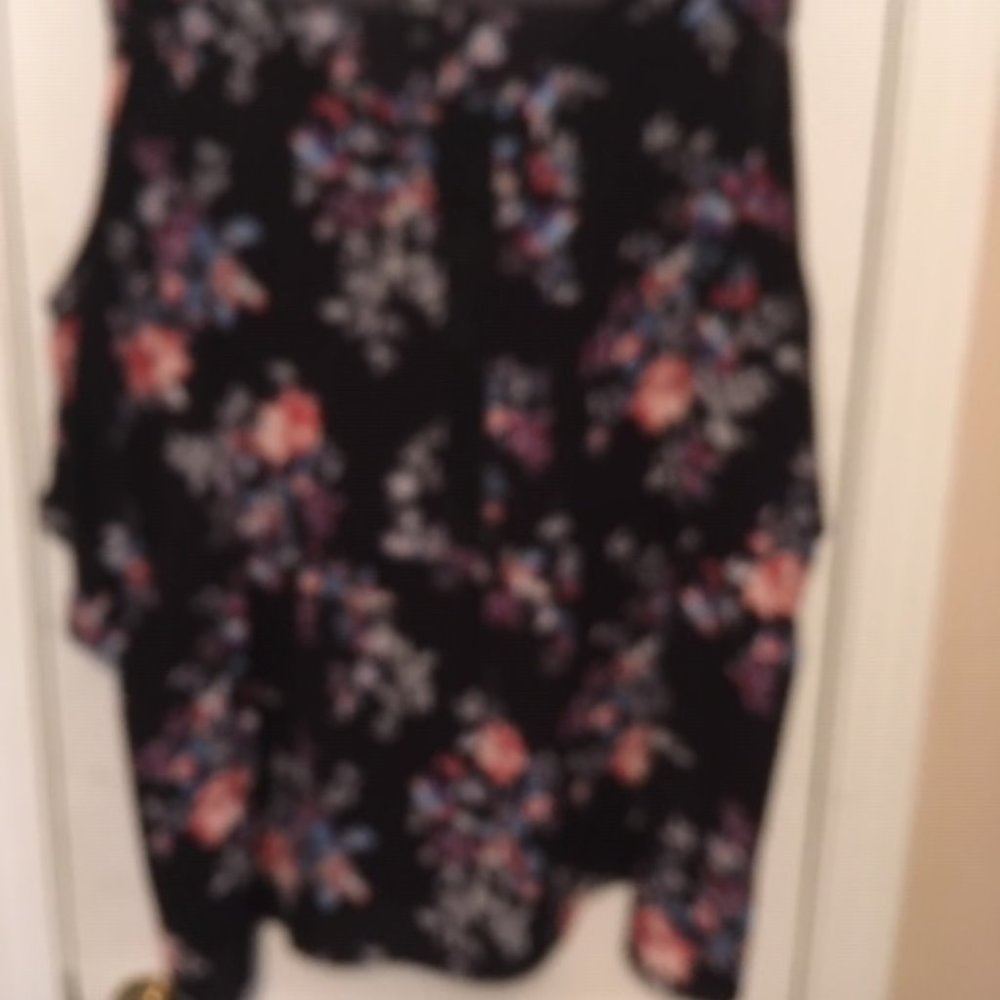 black cold shoulder blouse